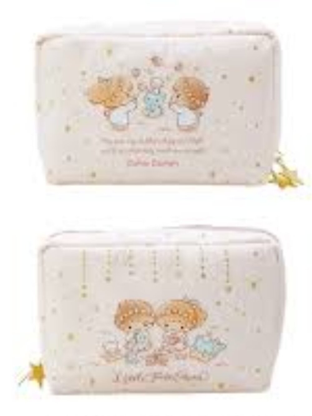 Sanrio Little Twins Stars "Glittering Gold Stars" Candy Series Mini Zipper Pouch